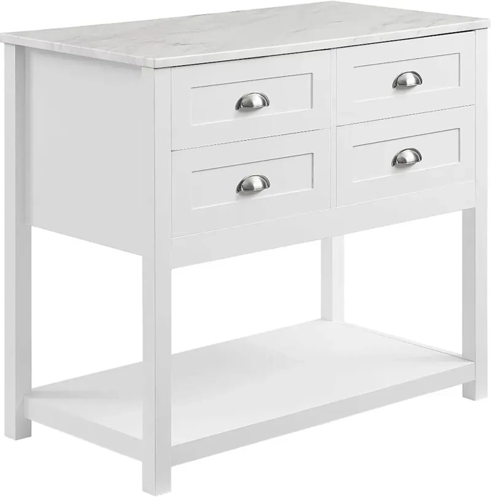 Connell White Kitchen Island