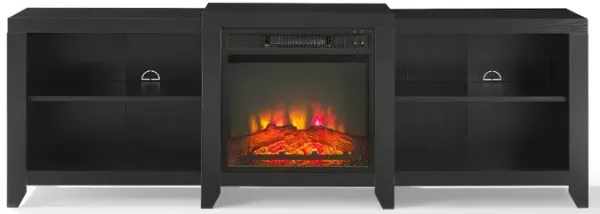 Ronin 69" Black Fireplace TV Stand