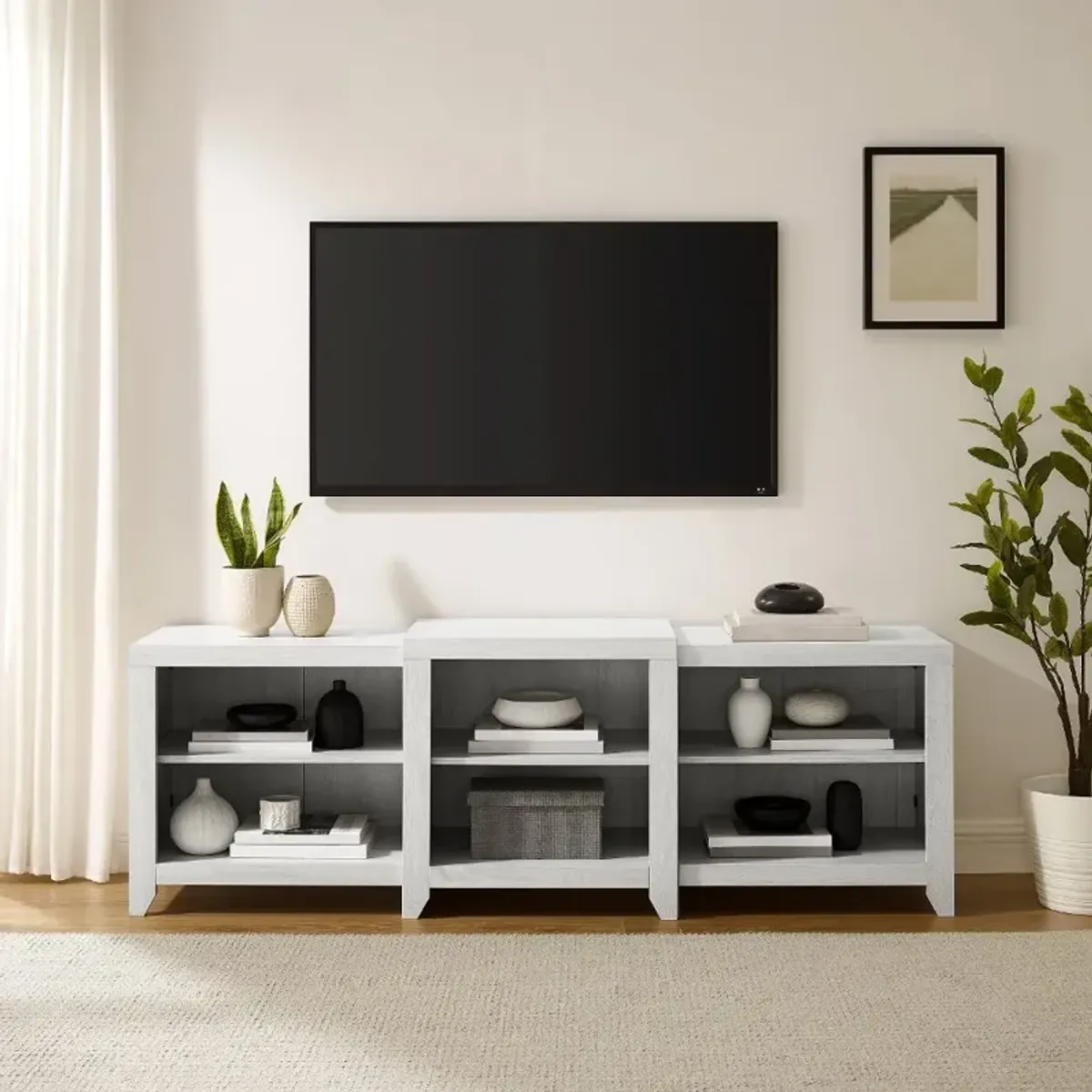 Ronin 69" Whitewash TV Stand