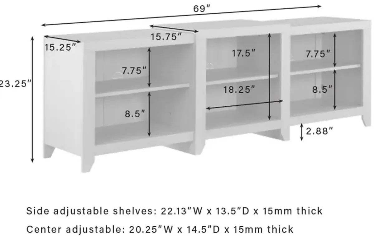 Ronin 69" Black TV Stand