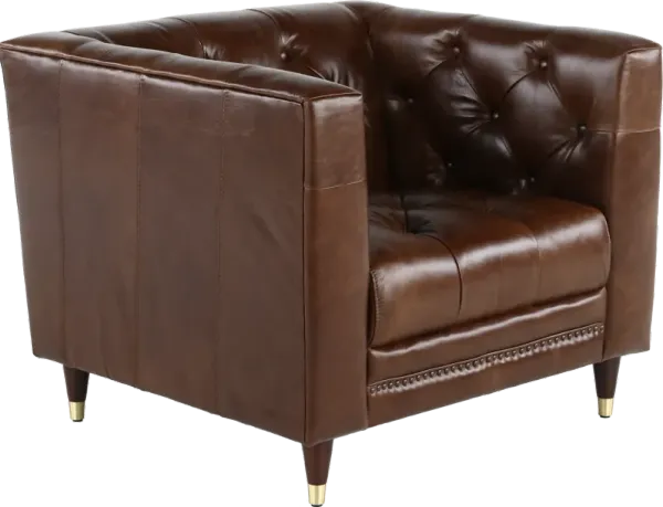 Wheldon Brown Leather Chair