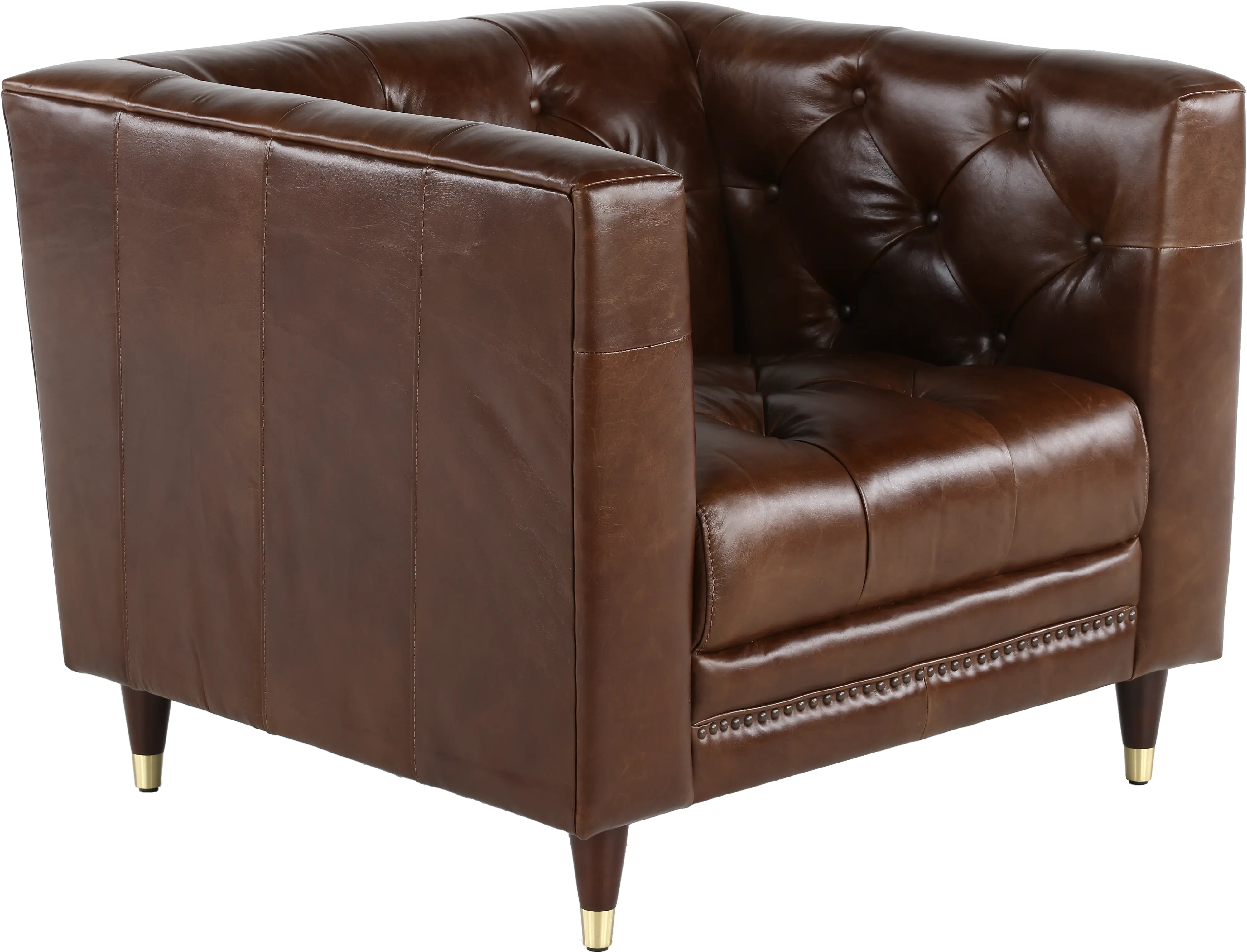 Wheldon Brown Leather Chair