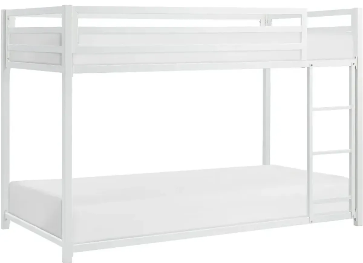 Winnie White Twin-over-Twin Bunk Bed