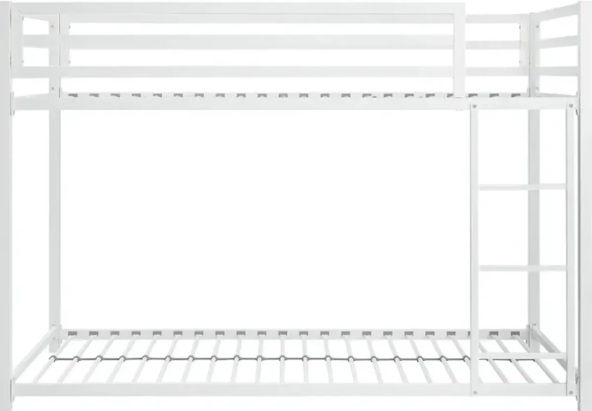 Winnie White Twin-over-Twin Bunk Bed