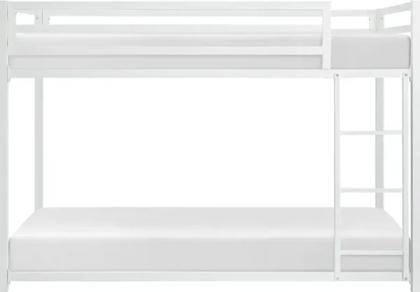 Winnie White Twin-over-Twin Bunk Bed