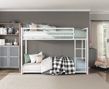 Winnie White Twin-over-Twin Bunk Bed