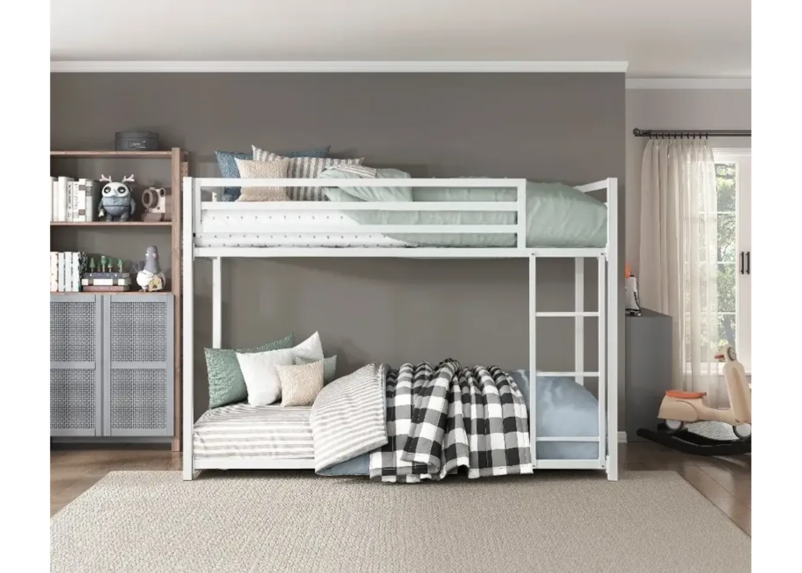 Winnie White Twin-over-Twin Bunk Bed