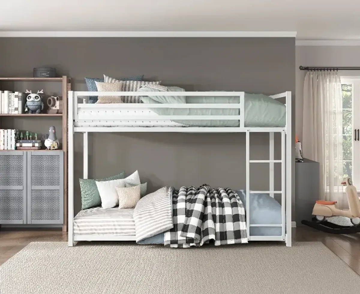 Winnie White Twin-over-Twin Bunk Bed