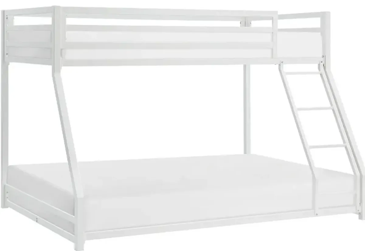 Winnie White Twin-over-Full Bunk Bed