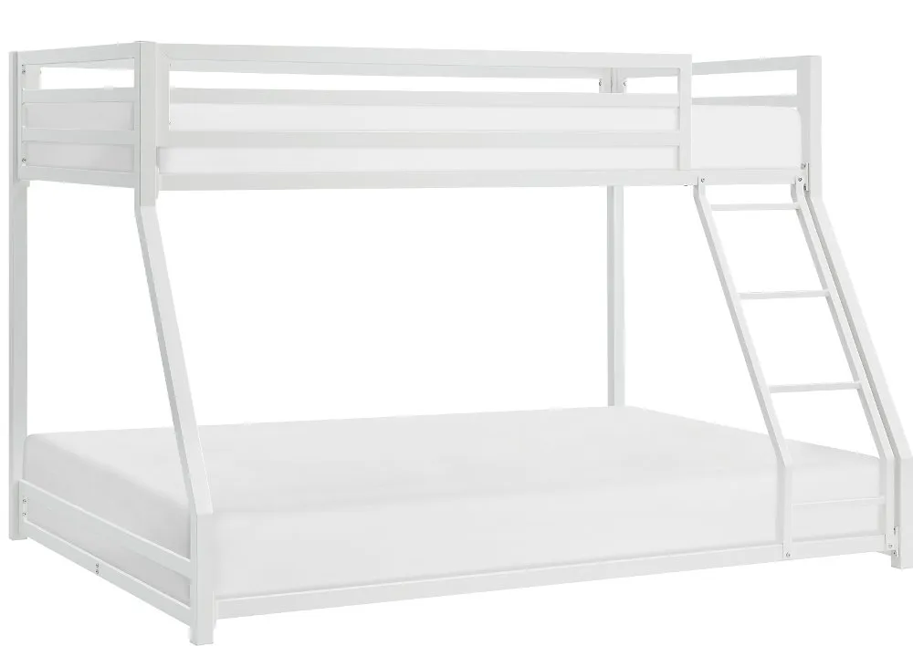 Winnie White Twin-over-Full Bunk Bed