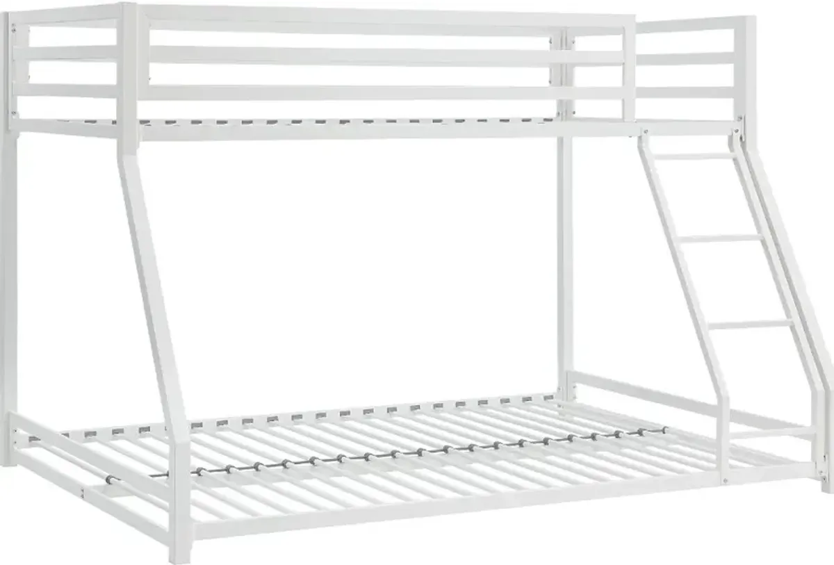 Winnie White Twin-over-Full Bunk Bed