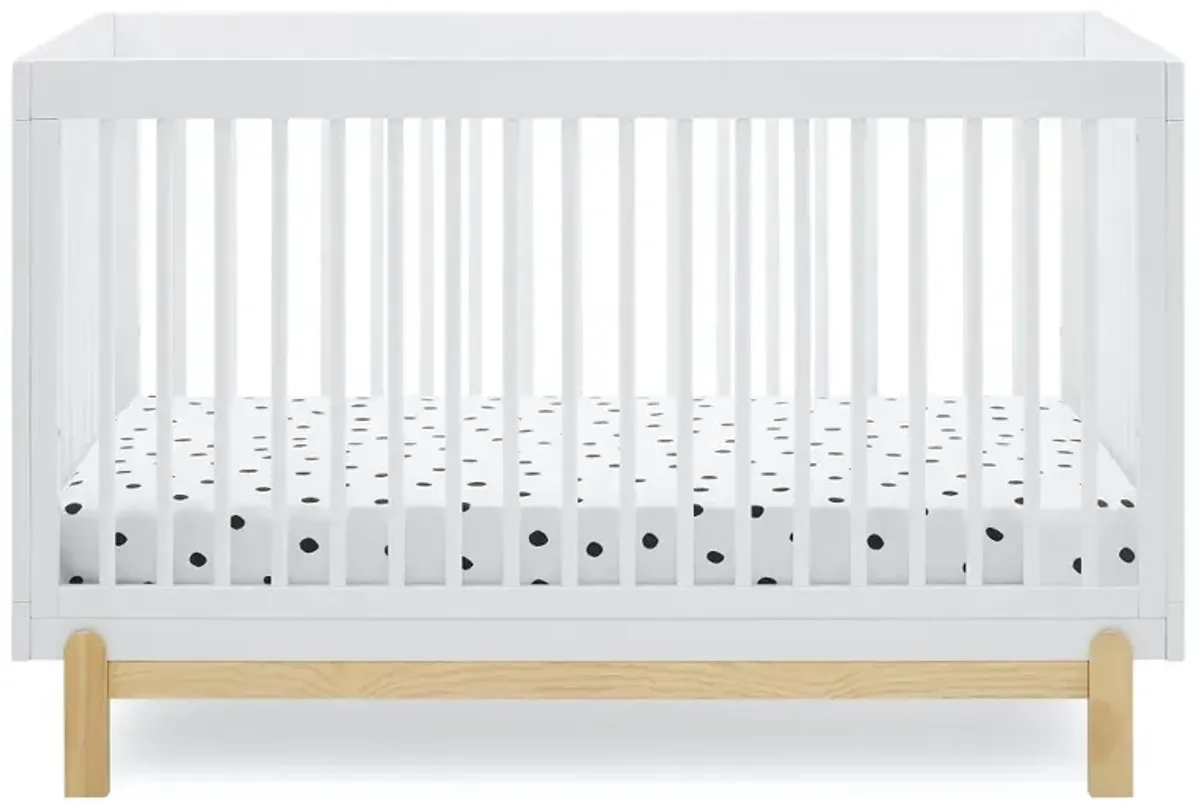 Poppy White 4-in-1 Convertible Crib