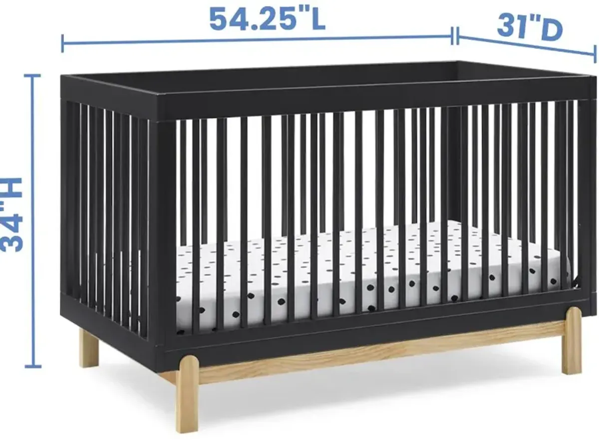 Poppy Dark Gray 4-in-1 Convertible Crib