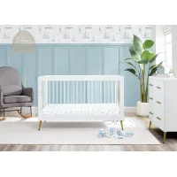 Sloane White Acrylic 4-in-1 Convertible Crib