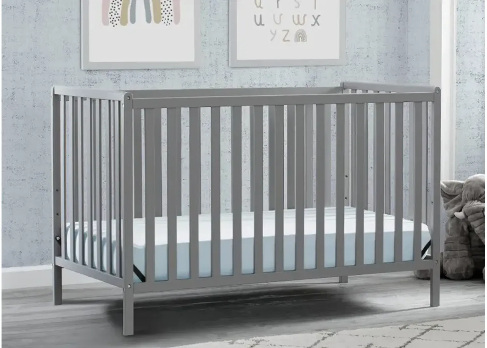 Heartland Gray 4-in-1 Convertible Crib