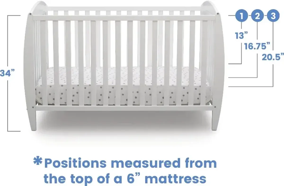 Taylor White 4-in-1 Convertible Crib