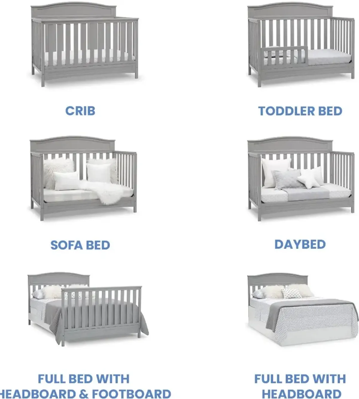 Emery Gray 4-in-1 Convertible Crib