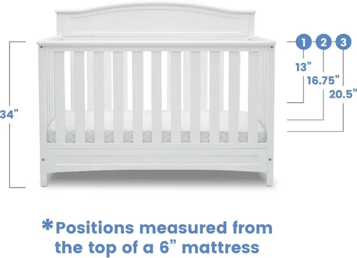 Emery White 4-in-1 Convertible Crib