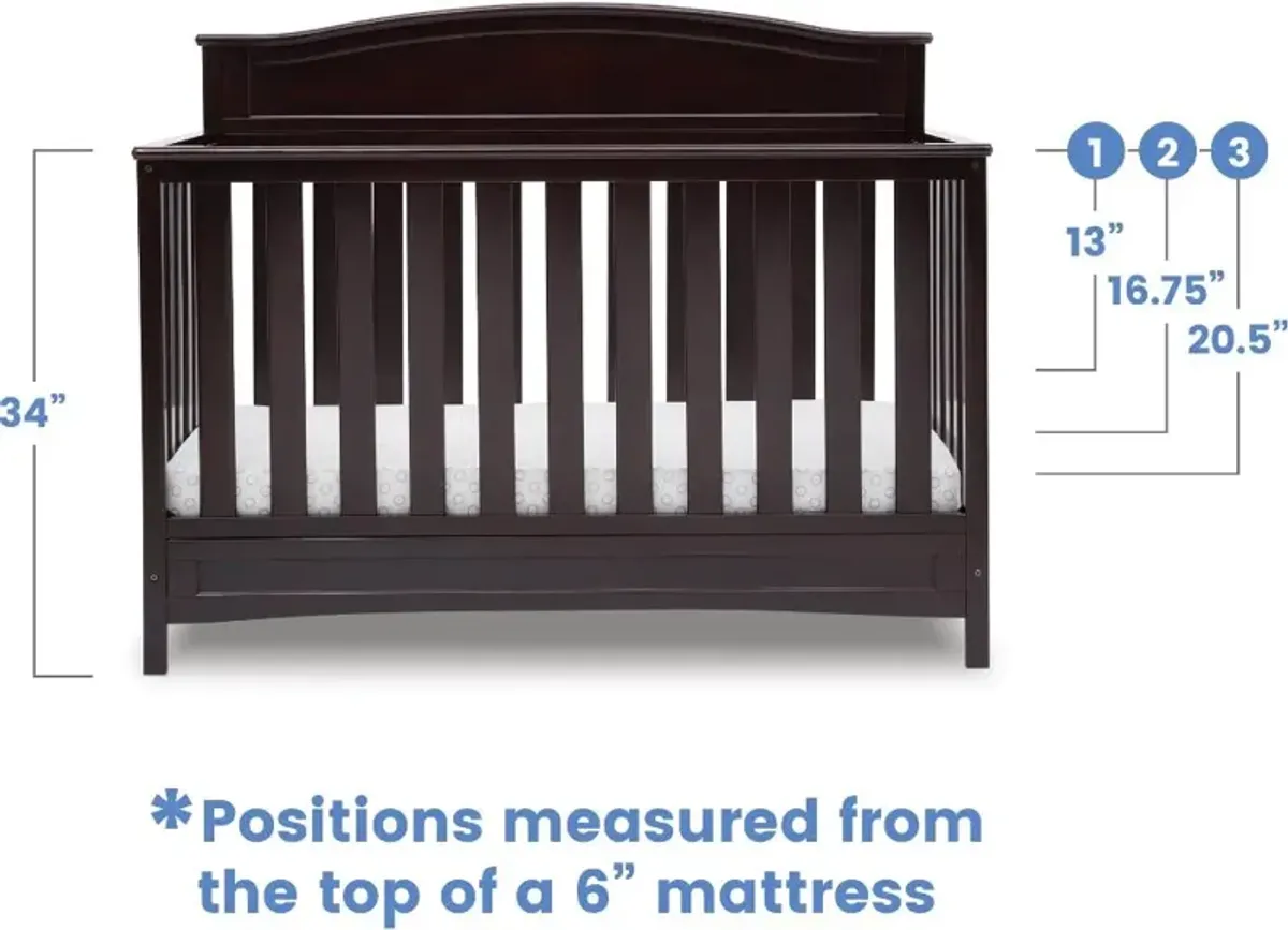 Emery Dark Brown 4-in-1 Convertible Crib