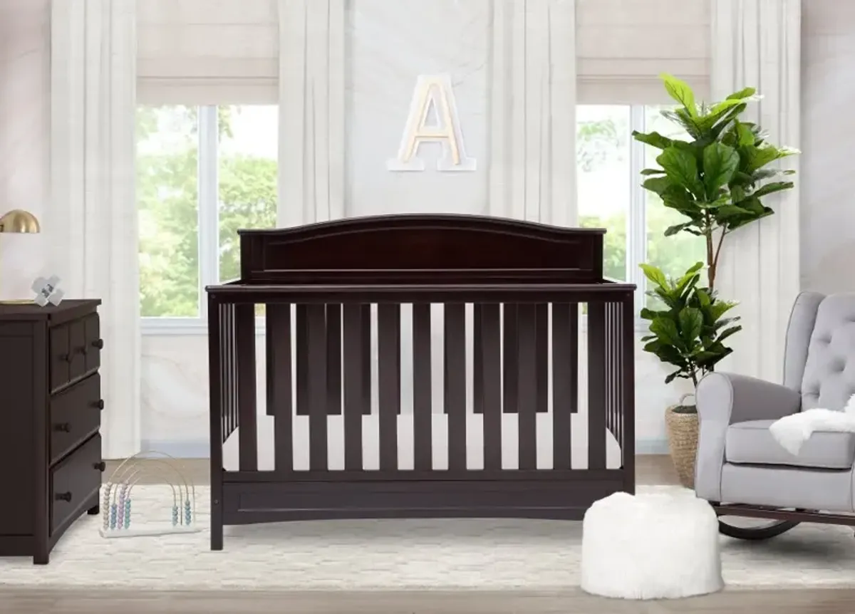 Emery Dark Brown 4-in-1 Convertible Crib