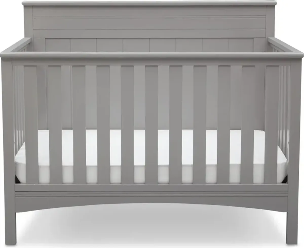 Fancy Gray 4-in-1 Convertible Crib