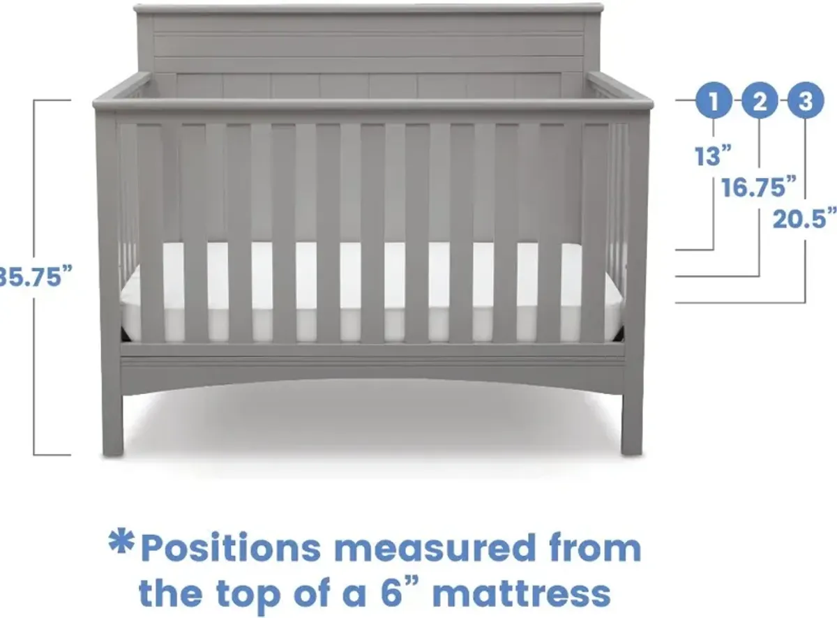 Fancy Gray 4-in-1 Convertible Crib