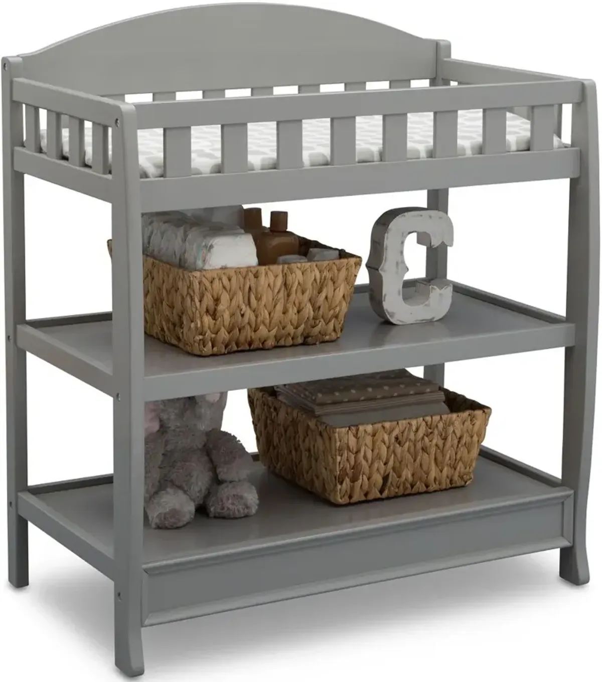 Wilmington Gray Changing Table with Pad