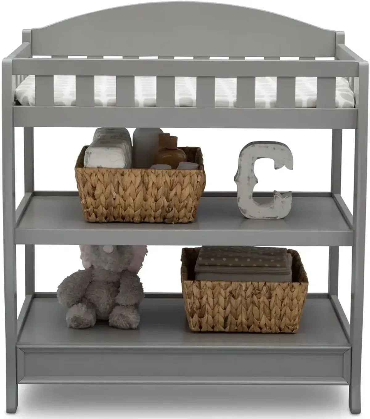 Wilmington Gray Changing Table with Pad