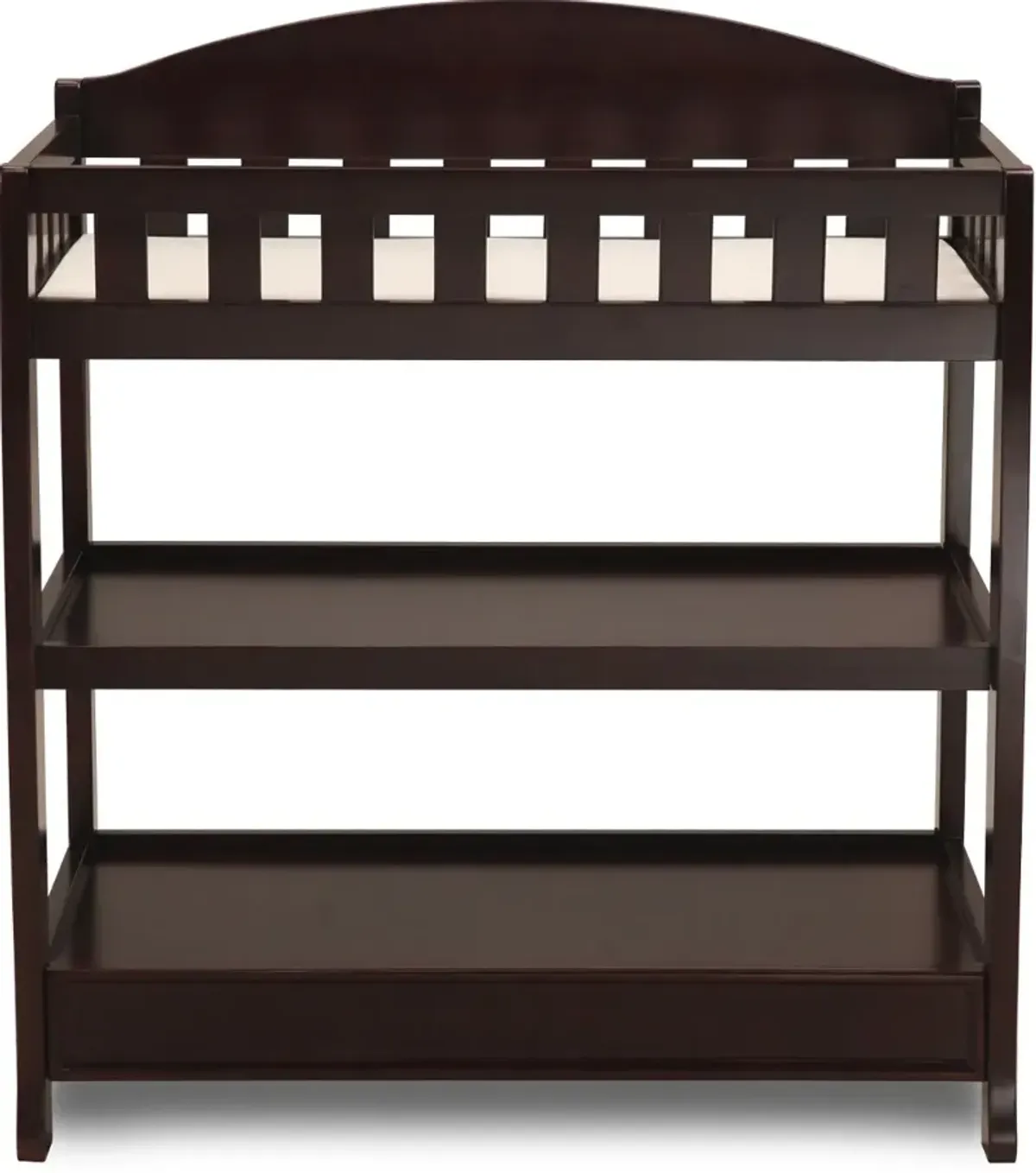 Wilmington Dark Brown Changing Table with Pad