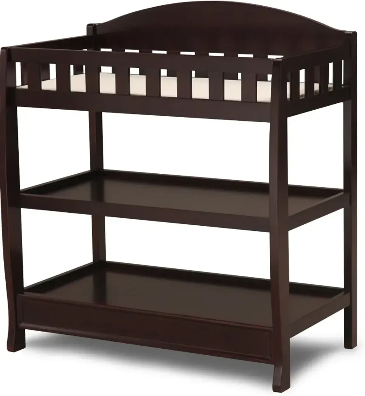 Wilmington Dark Brown Changing Table with Pad