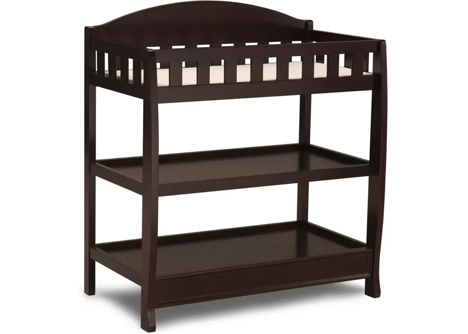 Wilmington Dark Brown Changing Table with Pad