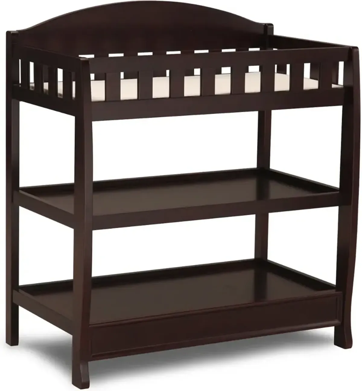 Wilmington Dark Brown Changing Table with Pad