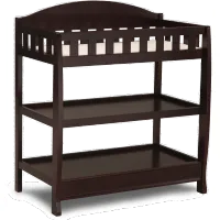 Wilmington Dark Brown Changing Table with Pad