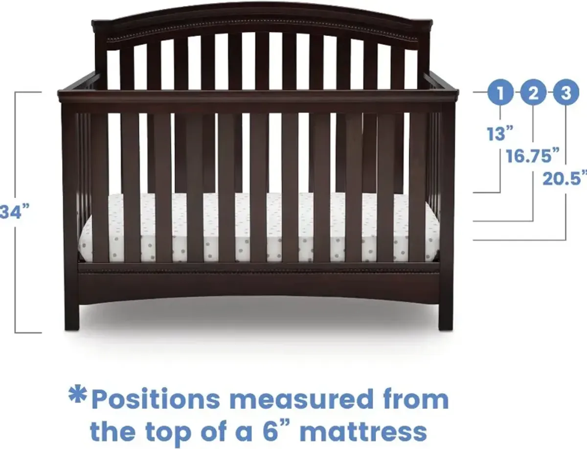 Emerson Dark Brown 4-in-1 Convertible Crib