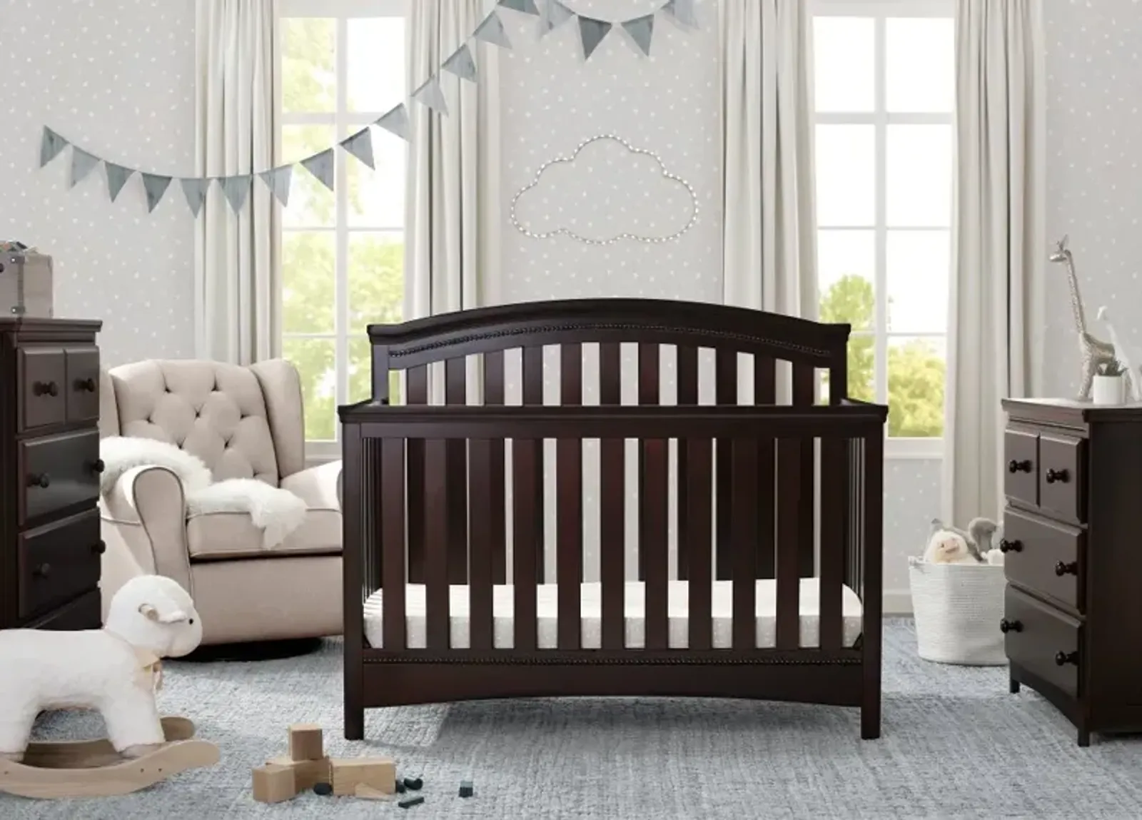 Emerson Dark Brown 4-in-1 Convertible Crib