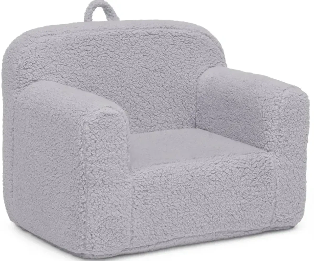 Cozee Kids Gray Sherpa Chair