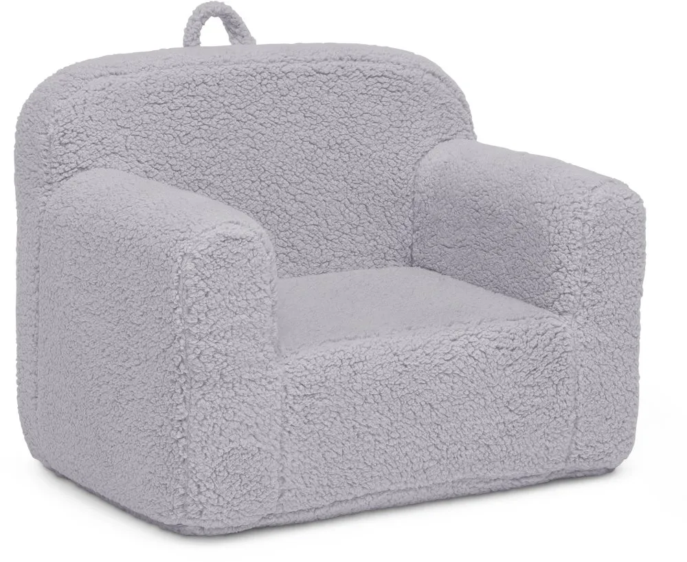 Cozee Kids Gray Sherpa Chair