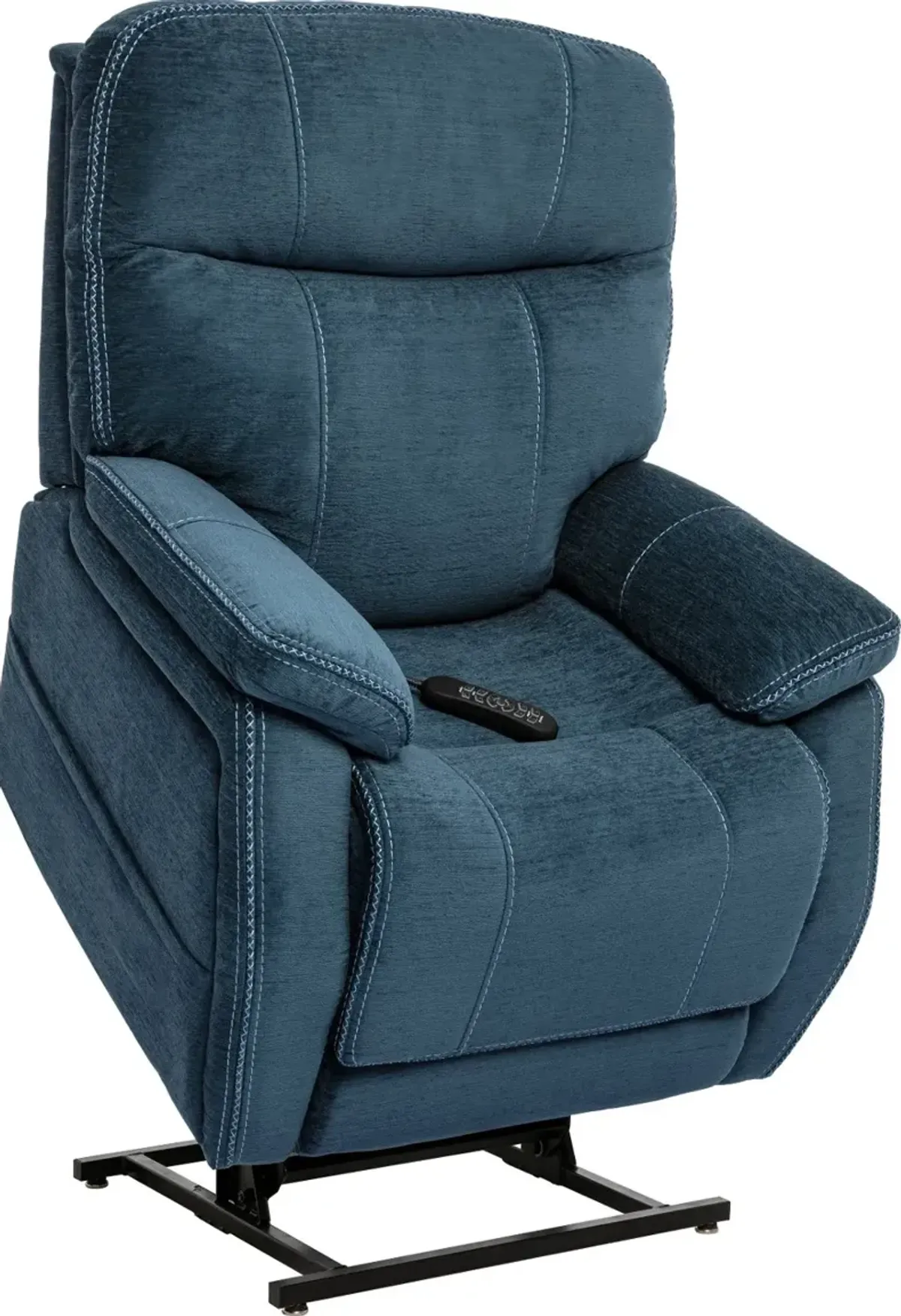 Velvety Navy Blue Power Lift Recliner