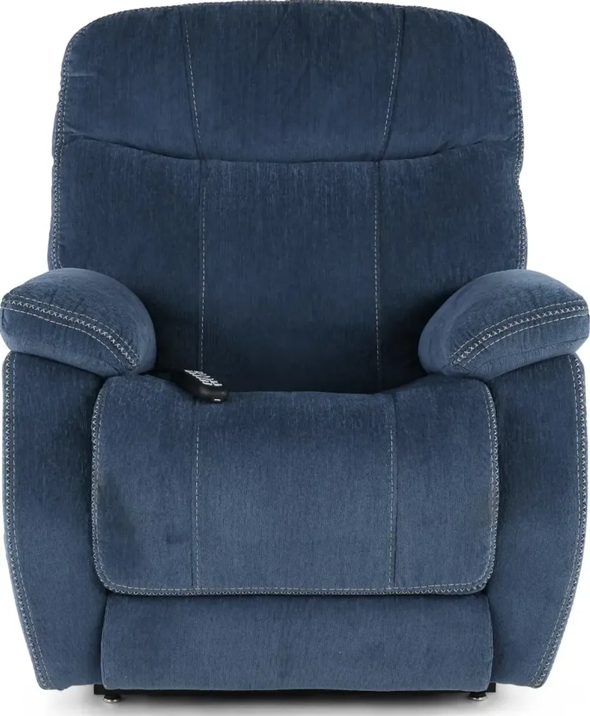 Velvety Navy Blue Power Lift Recliner