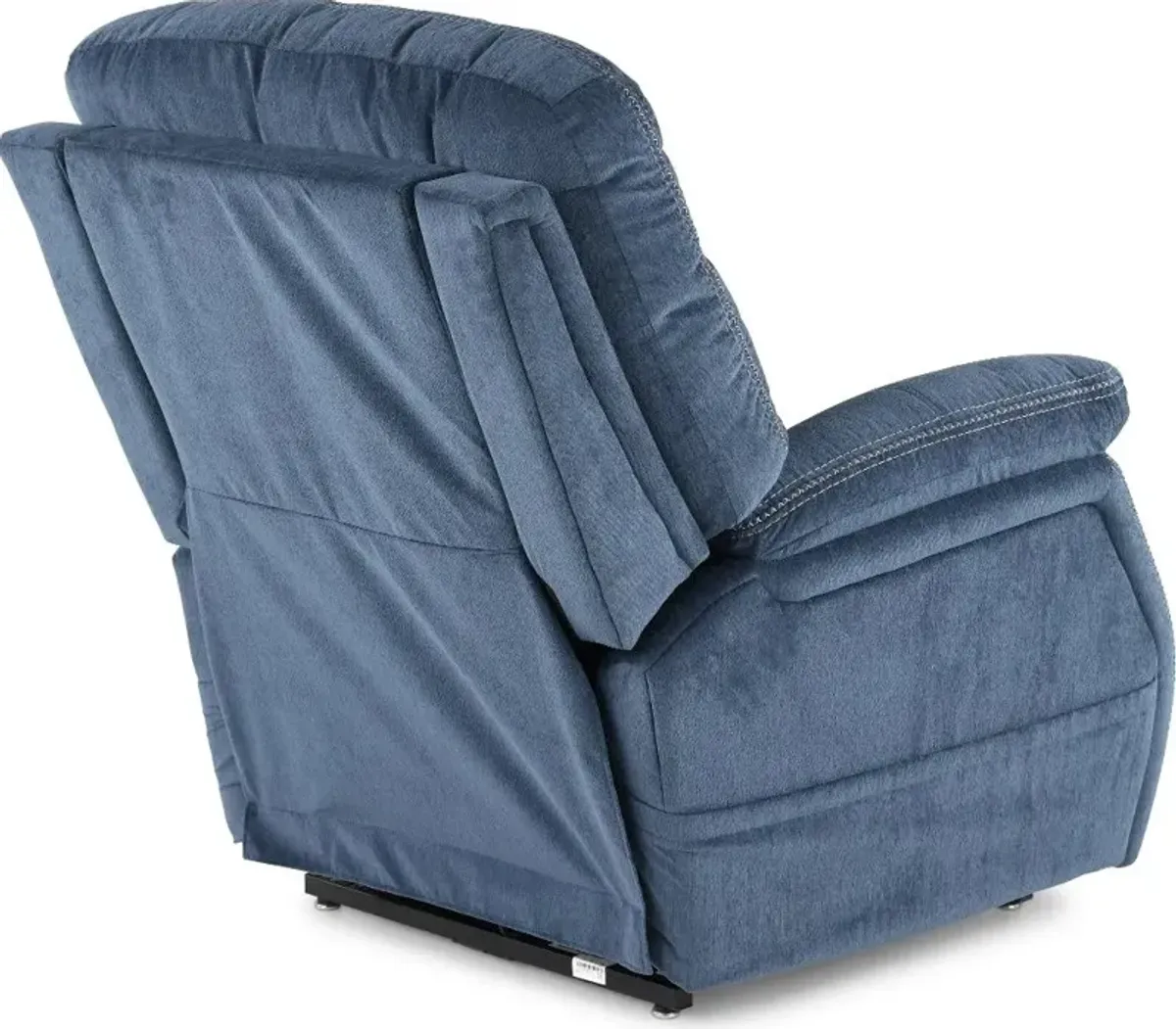 Velvety Navy Blue Power Lift Recliner