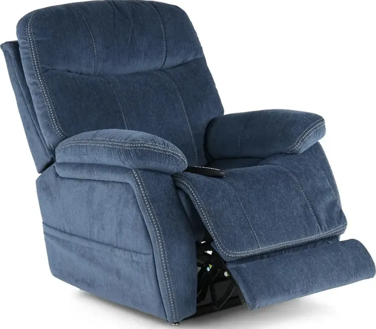 Velvety Navy Blue Power Lift Recliner