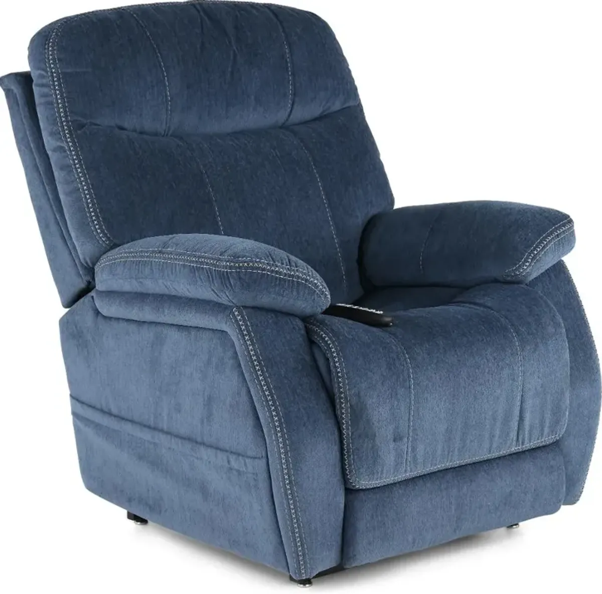 Velvety Navy Blue Power Lift Recliner