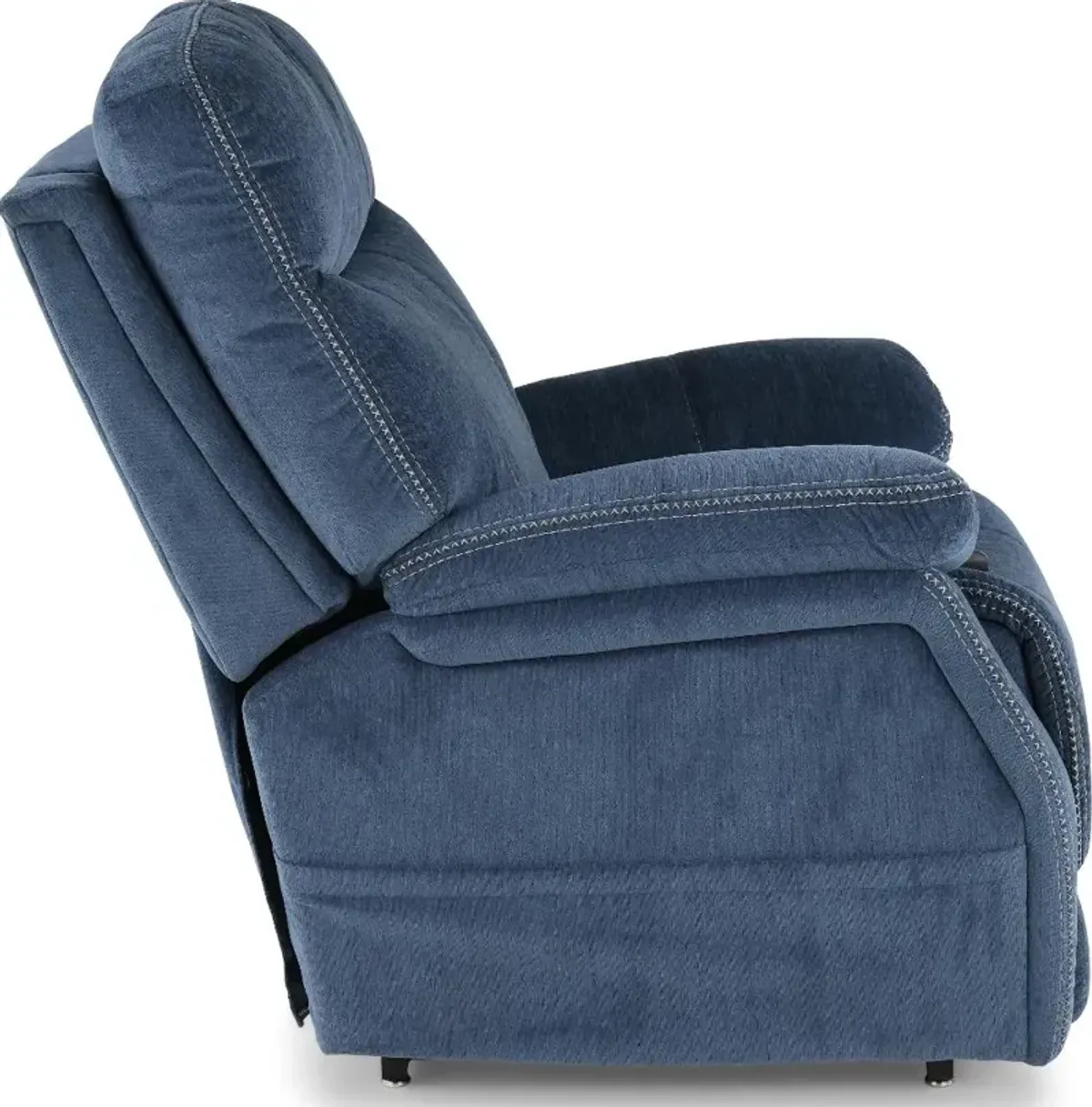 Velvety Navy Blue Power Lift Recliner