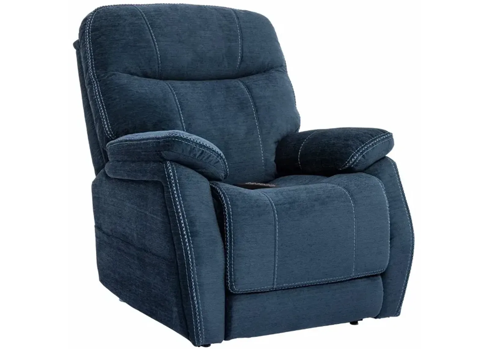 Velvety Navy Blue Power Lift Recliner