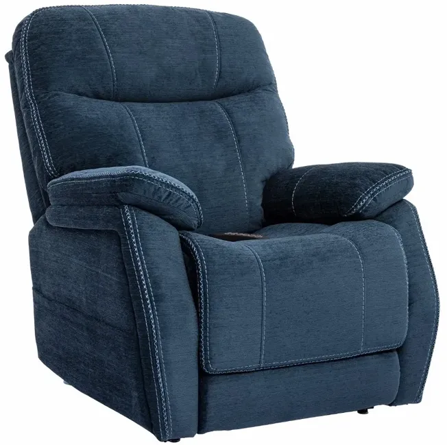 Velvety Navy Blue Power Lift Recliner