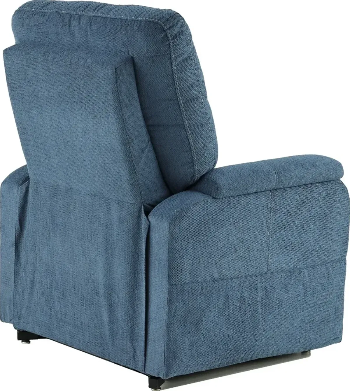 Dynamo Indigo Blue Power Lift Recliner with Heat and Massage