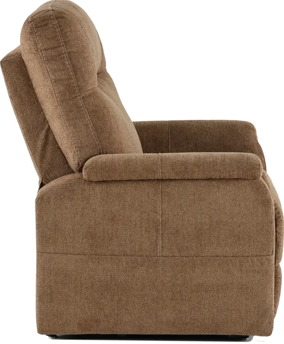 Dynamo Light Brown Power Lift Recliner with Heat and Massage