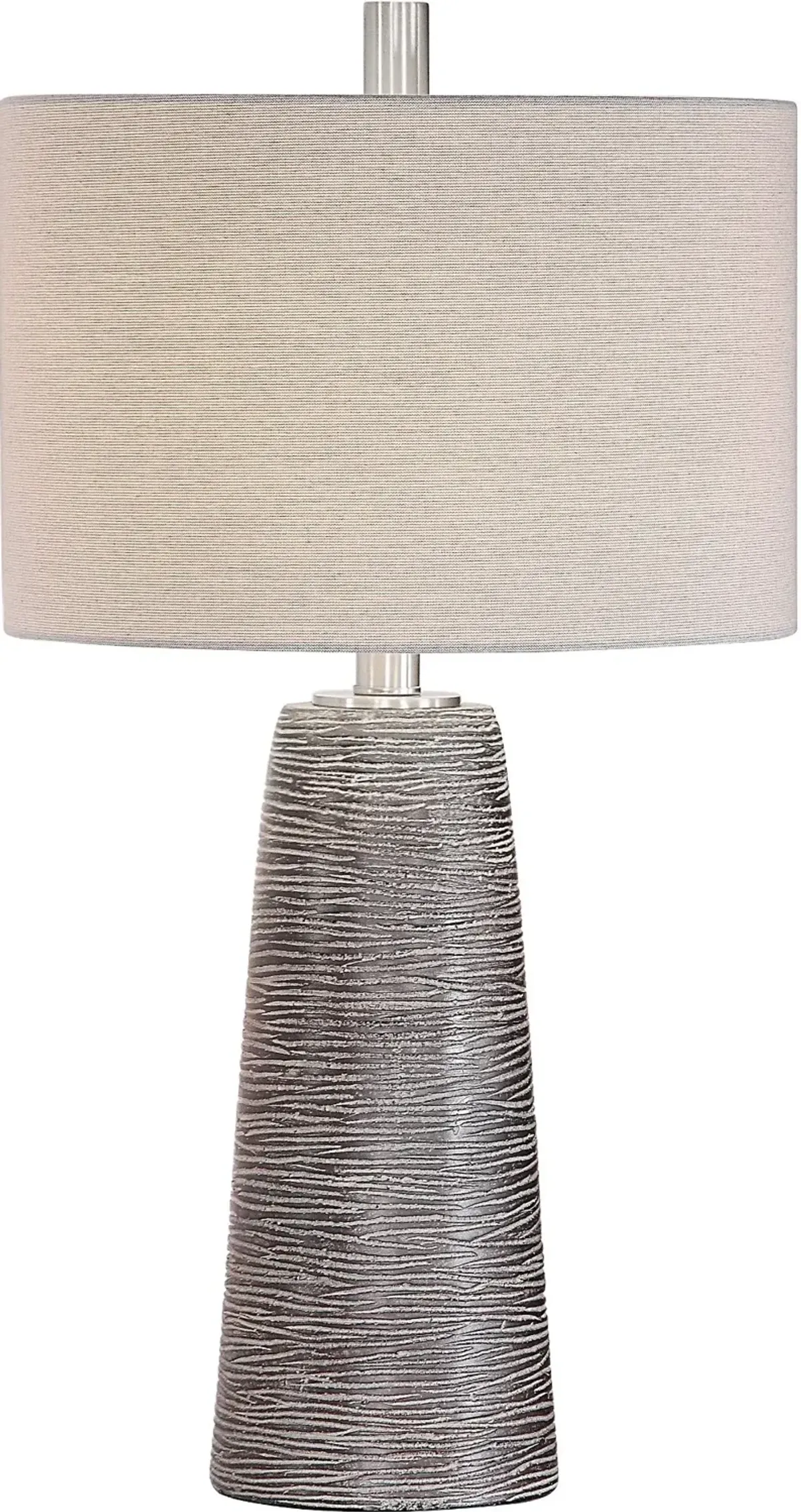 Rustic Bronze and Gray Table Lamp