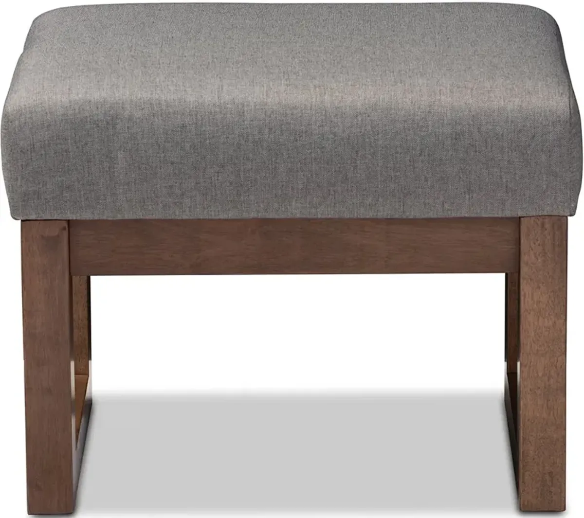 Yashiya Gray Upholstered Ottoman Stool