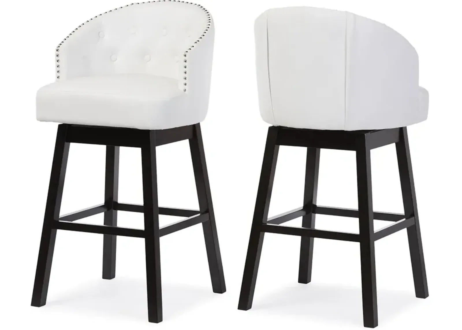 Avril White Swivel Bar Stool